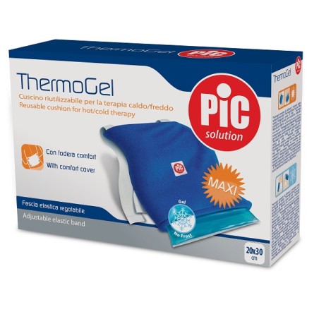 Pikdare Cuscino Thermogel Riutilizzabile Per Terapia Caldo Freddo Cm 20x30 Con Fodera Fascia Elastica Itc
