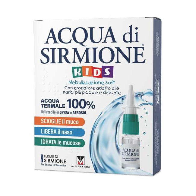 Acqua Di Sirmione Kids Nebulizzazione Soft Acqua Termale 100% 6 Flaconcini Pluridose X 15 Ml
