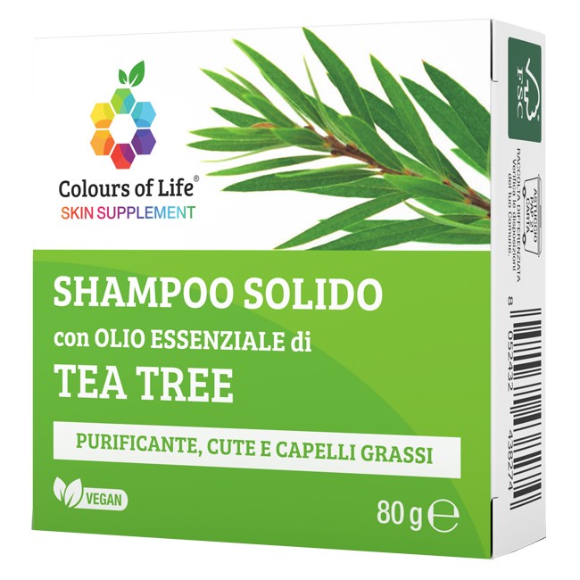 Optima Naturals Colours Of Life Tea Tree Shampoo Solido 80 G