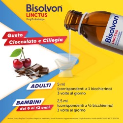 Opella Healthcare Bisolvon Linctus 8 Mg/5 Ml Sciroppo - Gusto Cioccolato-ciliegia Bromexina Cloridrato