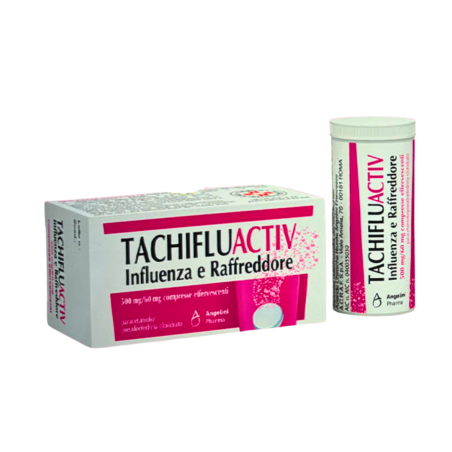 Angelini Tachifluactiv Influenza E Raffreddore 500 Mg/60 Mg Compresse Effervescentiparacetamolo/pseudoefedrina Cloridrato