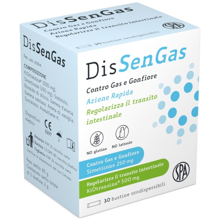 Società Prodotti Antibiotici Dispositivo Dissengas 30 Bustine Orodispersibili