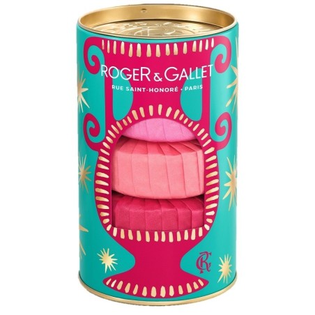 Roger & Gallet Set Natale Saponette Rose 100 G + Fleur De Figuier 100 G + Gingembre Rouge 100 G