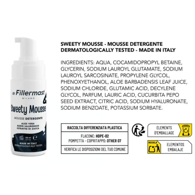 Mast Industria Italiana Dr Fillermast Sweety Mousse Detergente 150 Ml