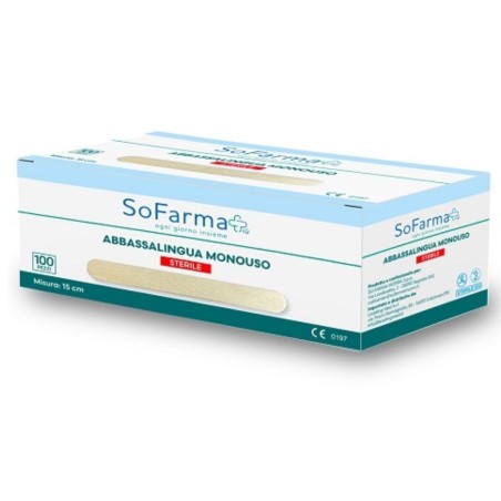 So. Farma. Morra Abbassalingua Monouso In Legno Sterile 100 Pezzi Sofarmapiu'