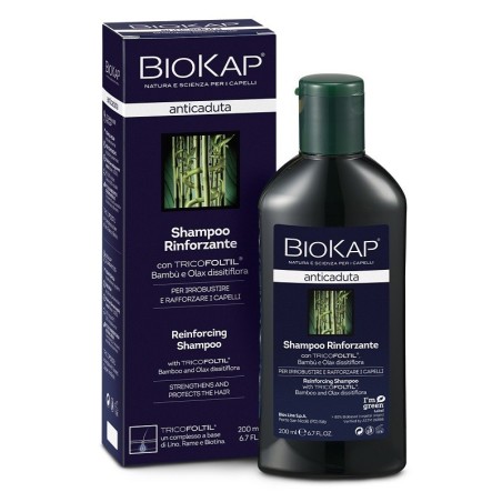 Bios Line Biokap Shampoo Rinforzante Anticaduta Con Tricobiotic Nuova Formula 200 Ml