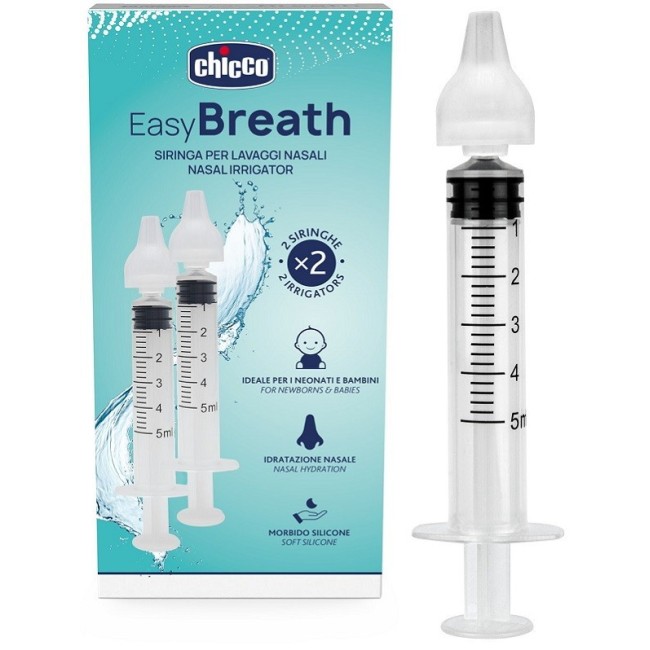 Siringa Nasale Lavaggi Easy Breath Chicco 2 Pezzi