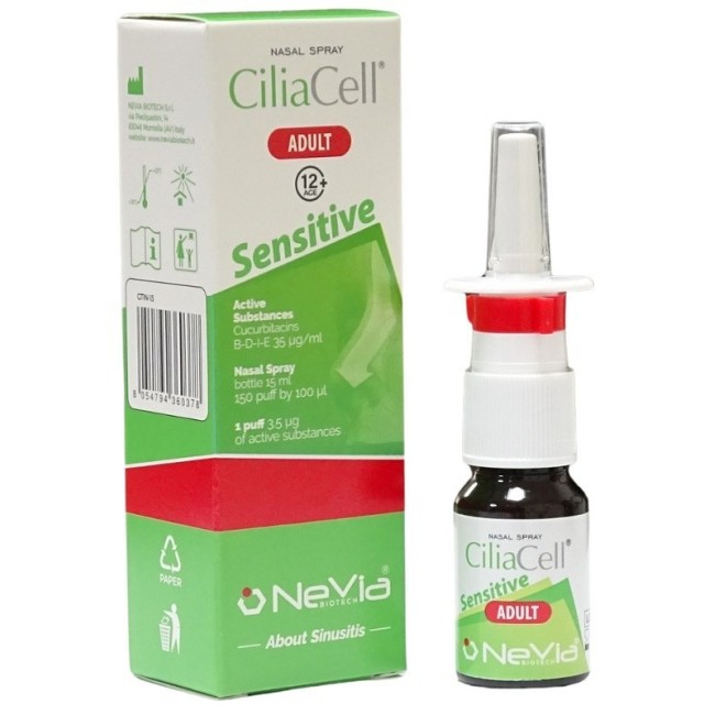 Nevia Biotech Ciliacell Nasal Spray Adult Sensitive 15 Ml