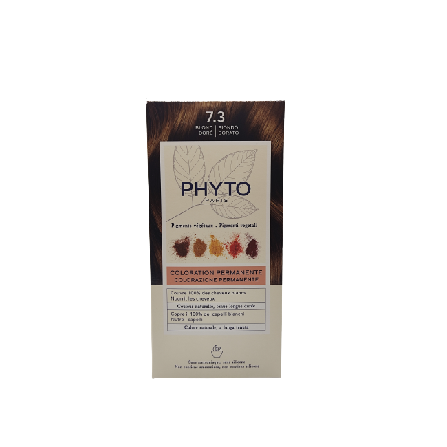 Phyto Color Kit 7,3 Biondo Dorato 1 Latte 50 Ml + 1 Crema 50 Ml + 1 Maschera 12 Ml