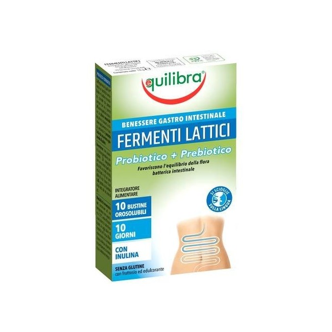 Equilibra Fermenti Lattici Probiotico + Prebiotico 10 Bustine Orosolubili