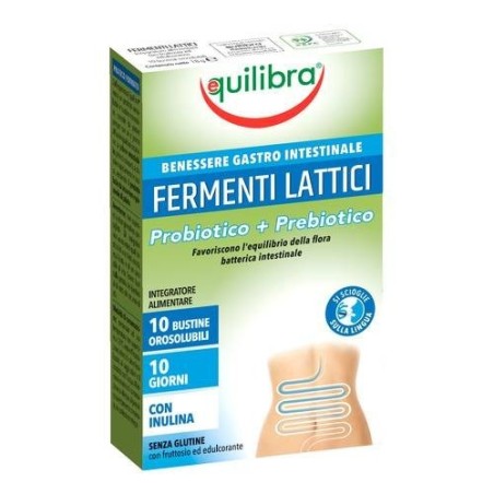 Equilibra Fermenti Lattici Probiotico + Prebiotico 10 Bustine Orosolubili