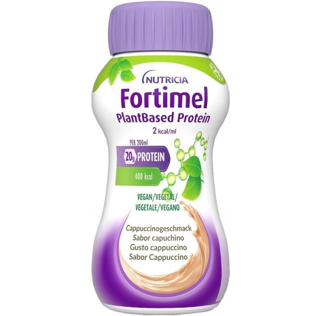 Danone Fortimel Plantbased Protein Cappuccino 4 Bottigliette Da 200 Ml