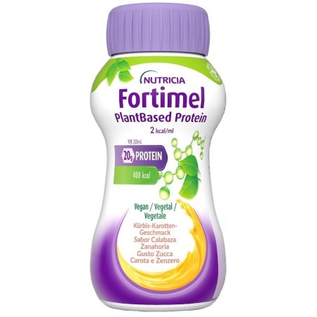 Danone Fortimel Plantbased Protein Zucca Carota 4 Bottigliette Da 200 Ml