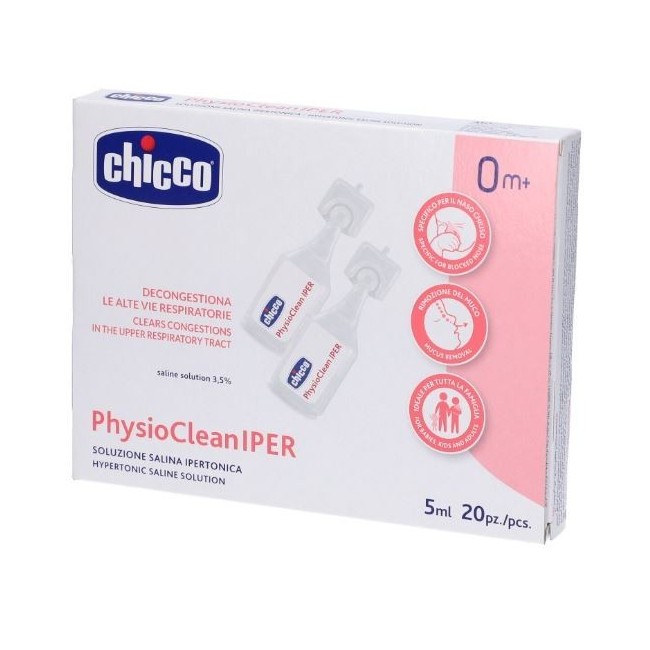 Chicco Soluzione Salina Ipertonica Physioclean Iper 20 Pezzi Da 5 Ml