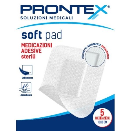 Safety Medicazione Adesiva Sterile Prontex Soft Pad 10x8 Cm 5 Pezzi