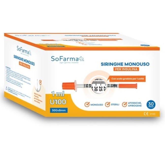 So. Farma. Morra Siringa Per Insulina 1 Ml 30 Pezzi Sofarmapiu'