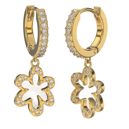 Sanico Bjt411 Orecchini Santorini/cristalli Bianchi Gold Plated