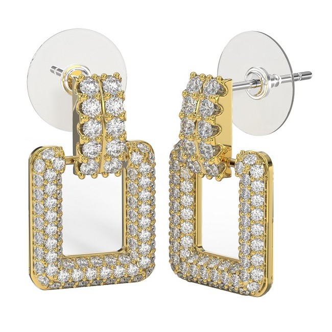 Sanico Bjt424 Orecchini Full/cristalli Multicolor 20mm Gold Plated