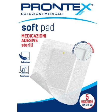 Safety Medicazione Adesiva Sterile Prontex Soft Pad 10x12,5 Cm 5 Pezzi