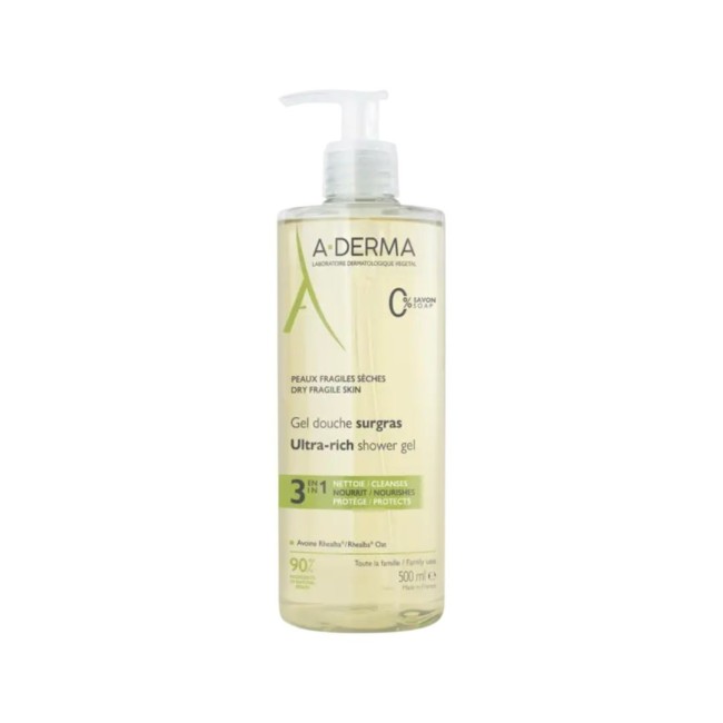 A-derma Les Indispensables Gel Doccia Surgras 500 Ml