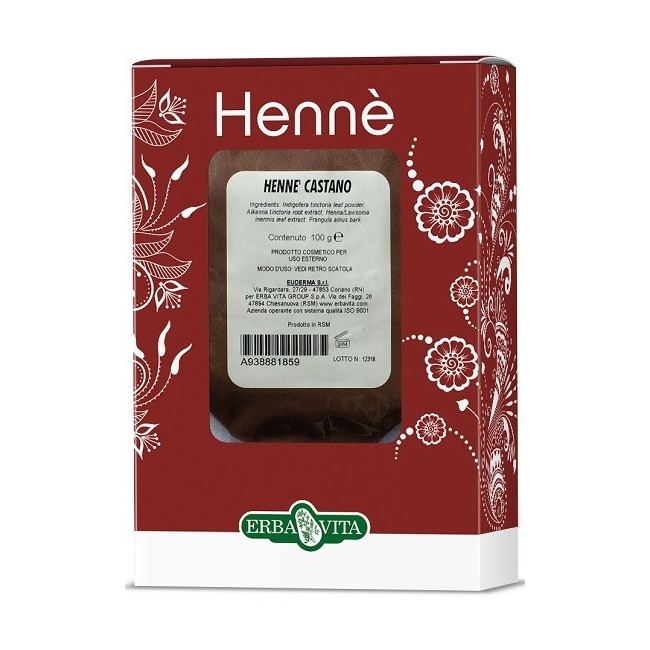 Erba Vita Henne Colorante Capelli Castano 100 G