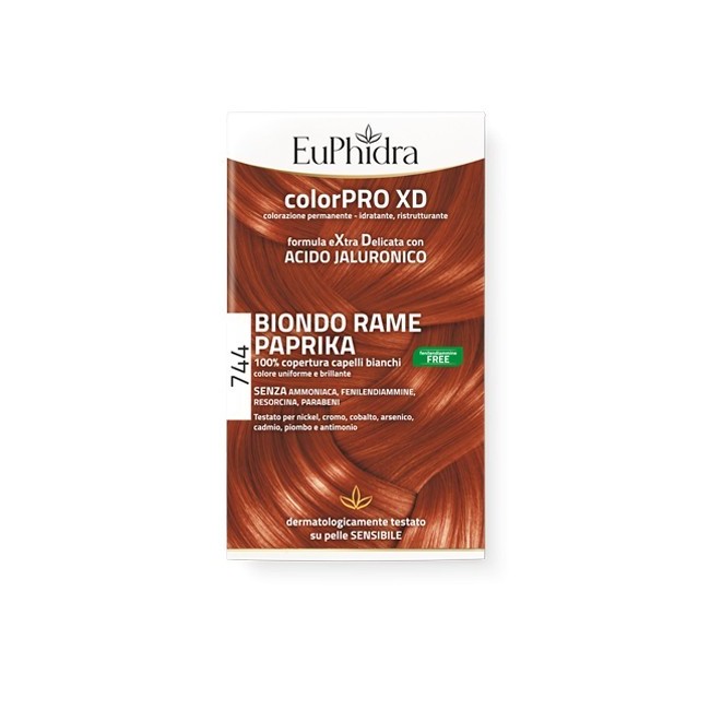 Zeta Farmaceutici Euphidra Colorpro Gel Colorante Capelli Xd 744 Paprika 50 Ml In Flacone + Attivante + Balsamo + Guanti