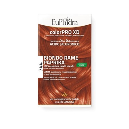 Zeta Farmaceutici Euphidra Colorpro Gel Colorante Capelli Xd 744 Paprika 50 Ml In Flacone + Attivante + Balsamo + Guanti