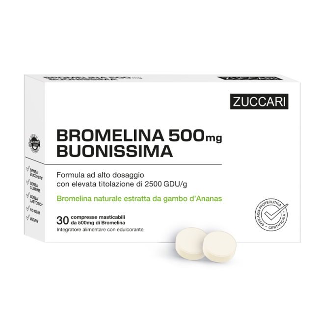 Zuccari Bromelina 500 Buonissima 30 Compresse