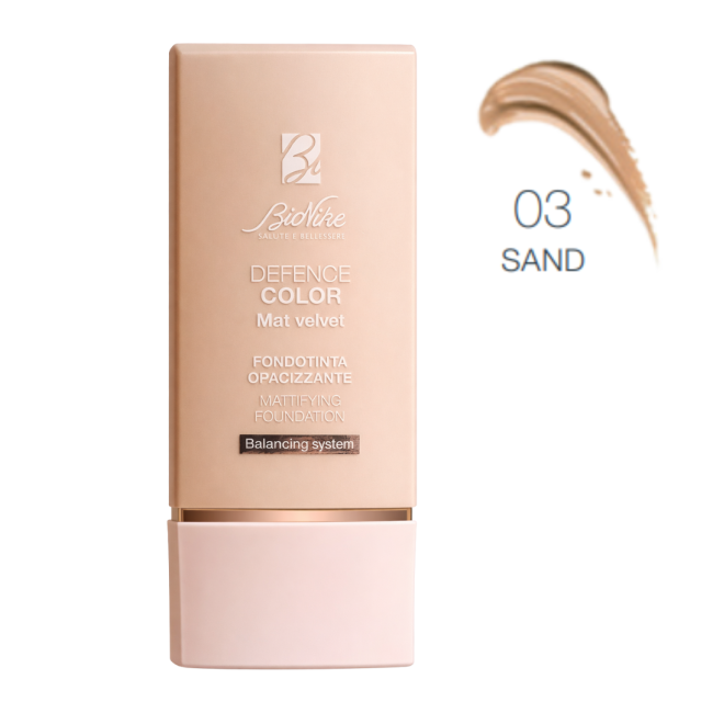 Bionike Defence Color Mat Velvet Fondotinta Opacizzante 03 Sand 30 Ml