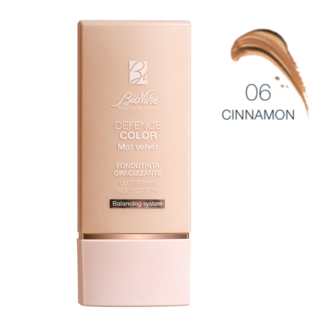 Bionike Defence Color Mat Velvet Fondotinta Opacizzante 06 Cinnamon 30 Ml