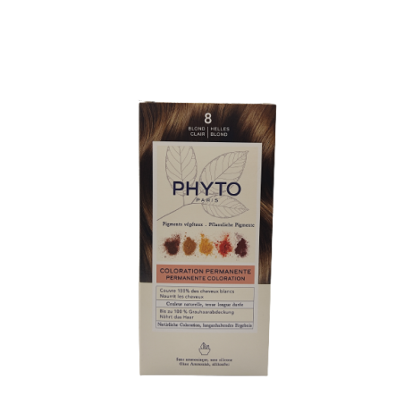 Phyto Color Kit 8 Biondo Chiaro 1 Latte 50 Ml + 1 Crema 50 Ml + 1 Maschera 12 Ml