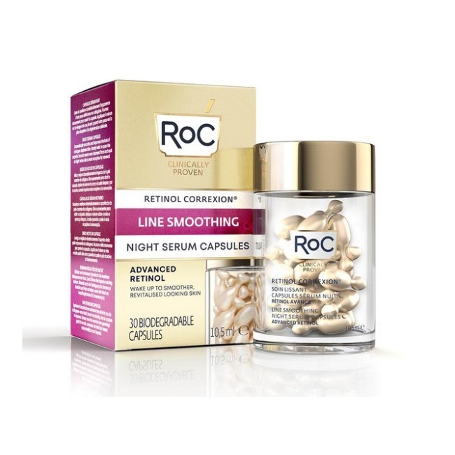Roc Retinol Correxion Line Smoothing Siero Viso Notte 30 Capsule