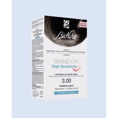 Bionike Shine On High Sensitivity Plus Castano Scuro 3,00 Rivelatore In Crema 75 Ml + Crema Colorante 50 Ml