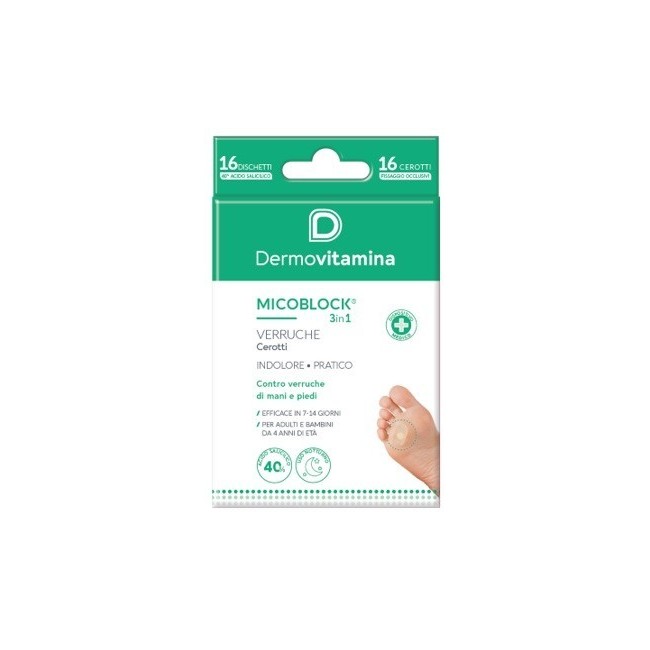 Pasquali Dermovitamina Micoblock Verruche Patch 16 Pezzi