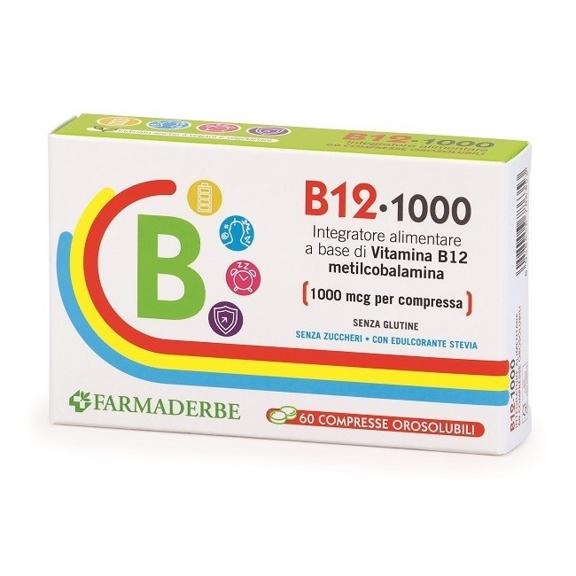 Farmaderbe B12 1000 60 Compresse Orosolubili Da 0,2 G