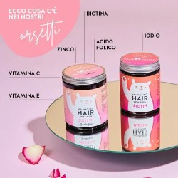 Bears With Benefits Ah-mazing Hair Vitamins Con Biotina 60 Caramelle Gommose Con Edulcoranti Senza Zuccheri
