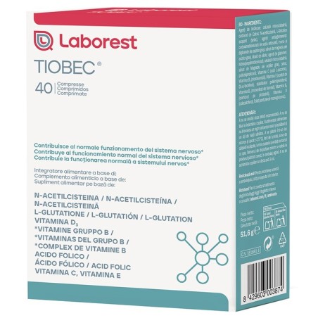 Uriach Tiobec 40 Compresse Nuova Formulazione Senza Glutine Senza Lattosio