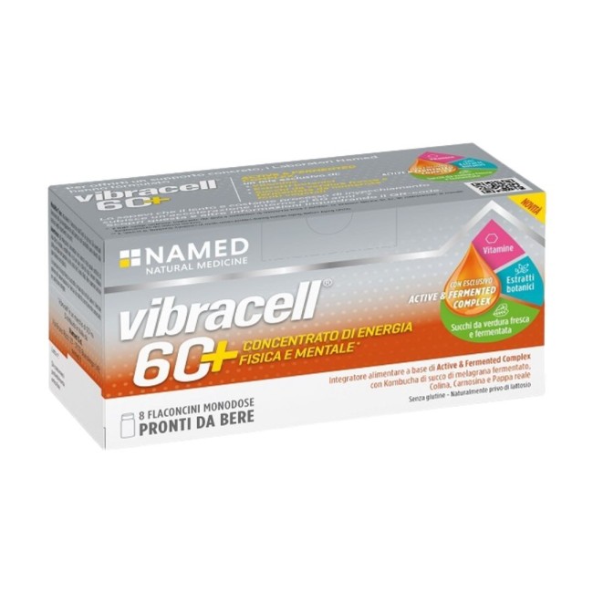 Named Vibracell 60+ 8 Flaconcini 15 Ml Senza Glutine Naturalmente Privo Di Lattosio
