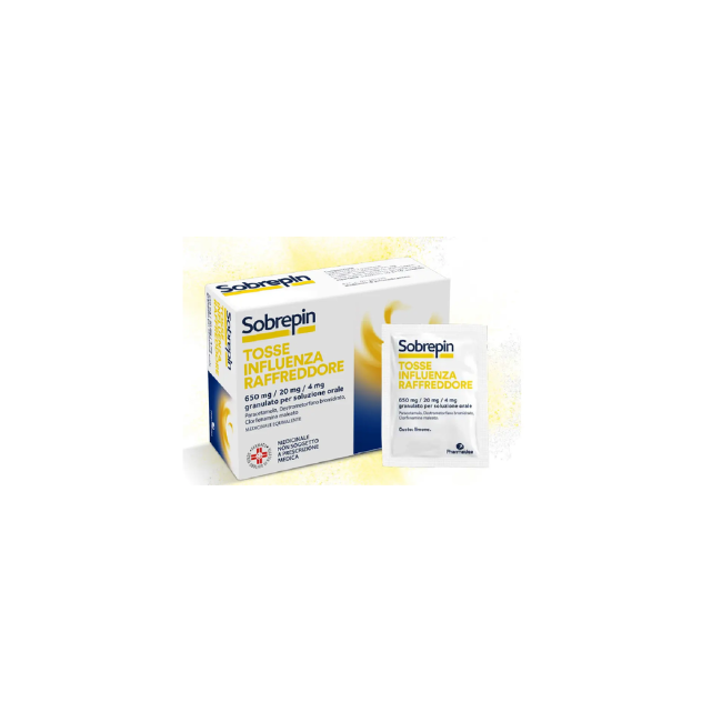 SOBREPIN TOSSE INFLUENZA RAFFREDDORE*orale 10 buste 650 mg +20 mg + 4 mg