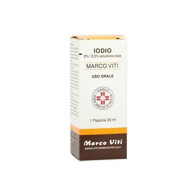 IODIO (MARCO VITI)*orale soluz 20 ml 2% + 2,5%