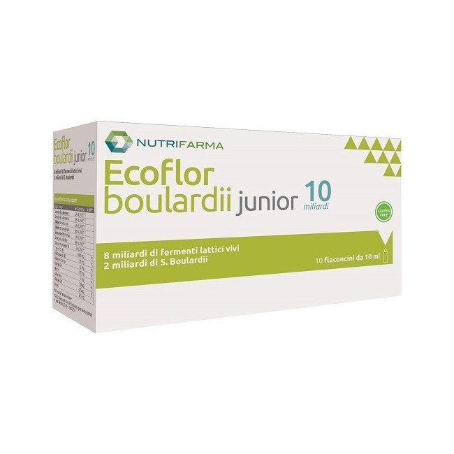 ECOFLOR BOULARDII JUNIOR 10 MILIARDI 10 FLACONCINI DA 10 ML