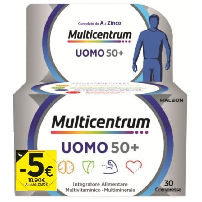 Haleon Multicentrum Uomo 50+ 30 Compresse Promo 2026
