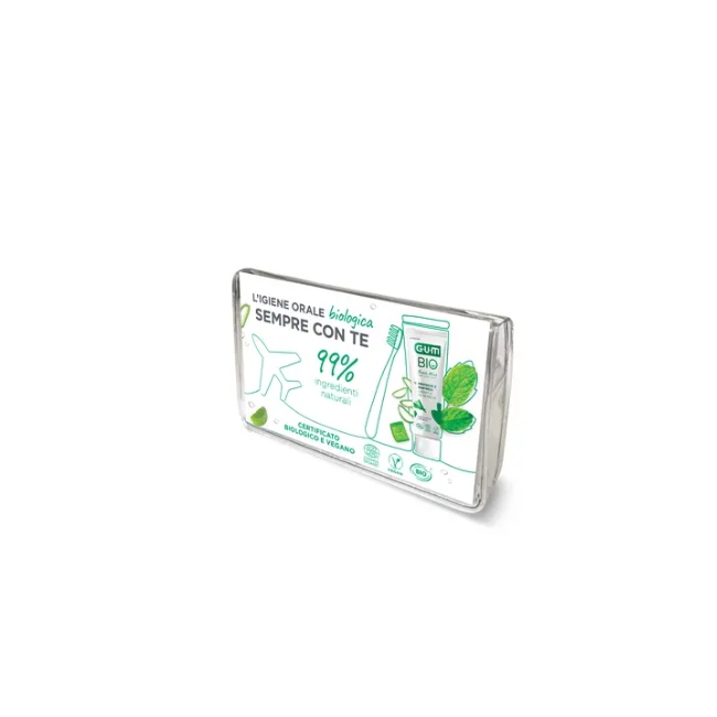 Sunstar Gum Travel Kit Bio 1 Spazzolino + 1 Dentifricio + 1 Scovolino Interdentale