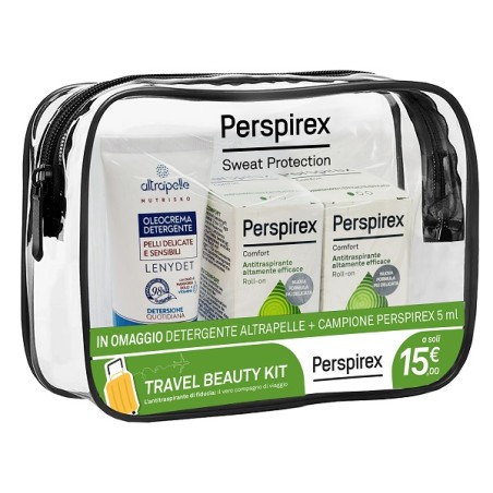 Perspirex Roll On Comfort Travel Kit 2 Roll On Comfort 20 Ml + 1 Detergente Altrapelle Omaggio