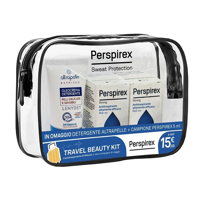 Perspirex Roll On Strong Travel Kit 2 Roll On Strong 20 Ml + 1 Detergente Altrapelle Omaggio