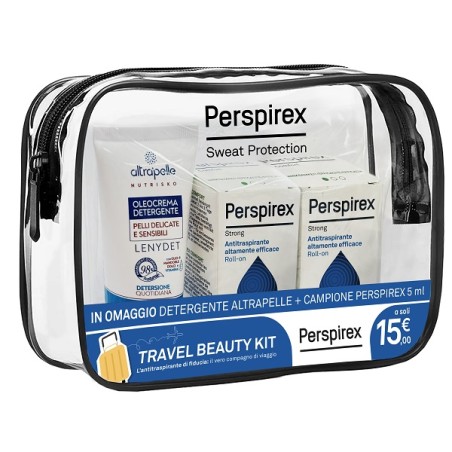 Perspirex Roll On Strong Travel Kit 2 Roll On Strong 20 Ml + 1 Detergente Altrapelle Omaggio