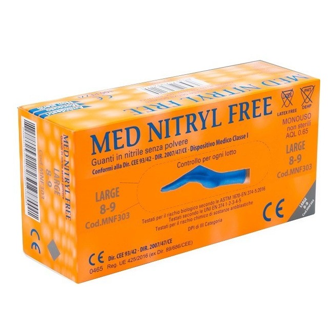 Gammadis Farmaceutici Guanti Nitrile Senza Polvere Large 100 Pezzi Gammadis