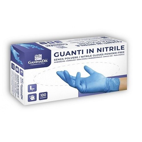 Gammadis Farmaceutici Guanti Nitrile Senza Polvere Medium 100 Pezzi Gammadis