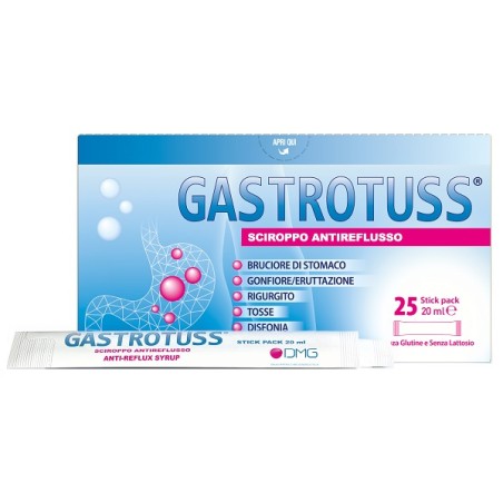 Dmg Italia Gastrotuss Sciroppo Antireflusso 25 Stick Pack Da 20 Ml