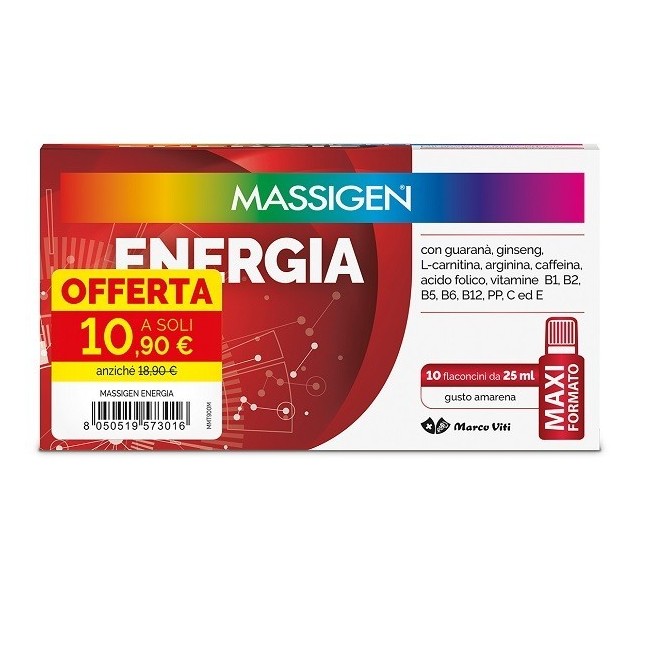 Marco Viti Massigen Energia 10 Flaconcini Da 25 Ml 10,90 E